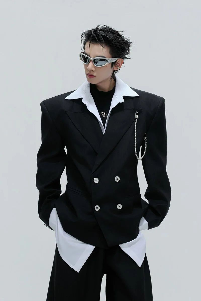 Argue Cultureの「Striped Cinched Waist Blazer（Jackets/Outerwear）」