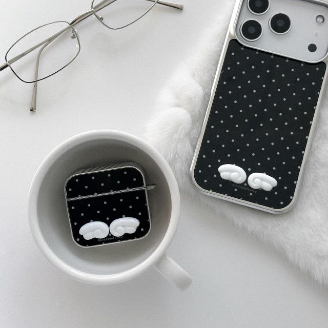 Key Charms SET✨ 3D Angel Wing Dot Airpods Case