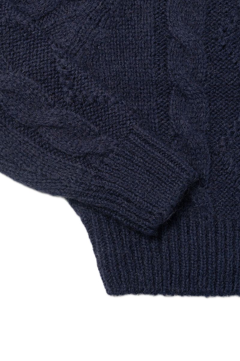 Cozy cable knit_navy