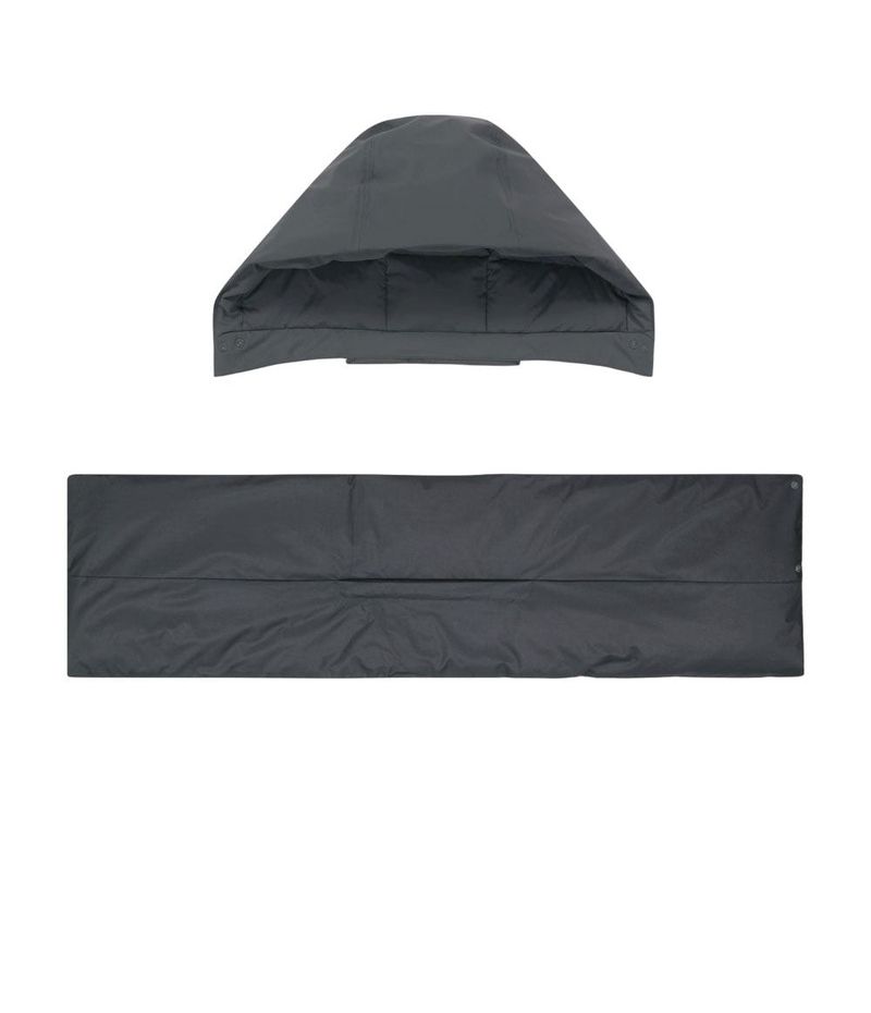 Detachable Muffler Down Jacket / Charcoal