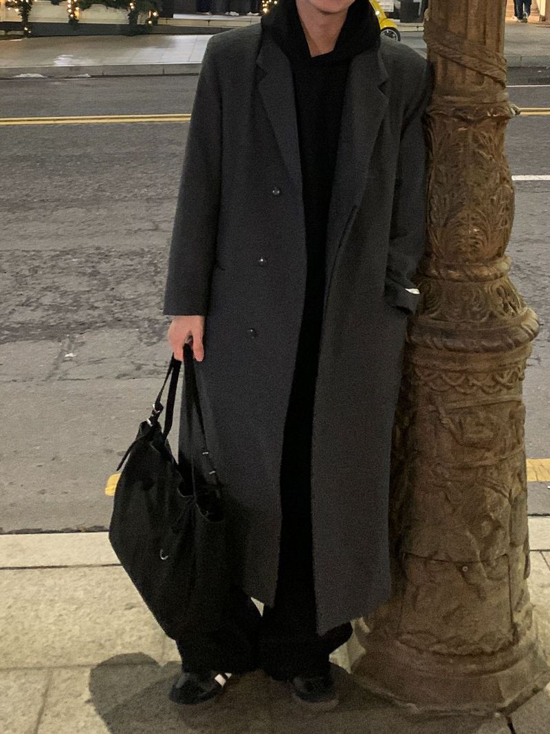  [Premium] Metin Hidden Maxi Wool Coat