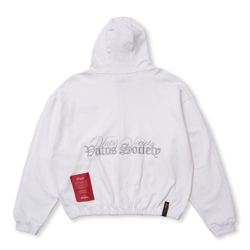 ML CROP ZIP-UP BLACK / WHITE