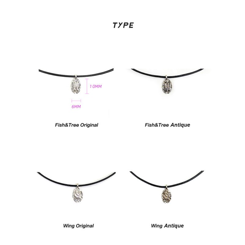 [CCNMADE] LEATHER SILVER NECKLACE 2 (4Type)