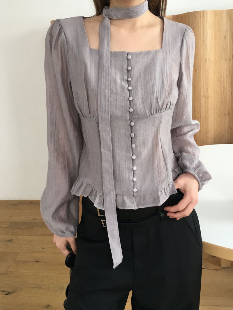 First love tie blouse