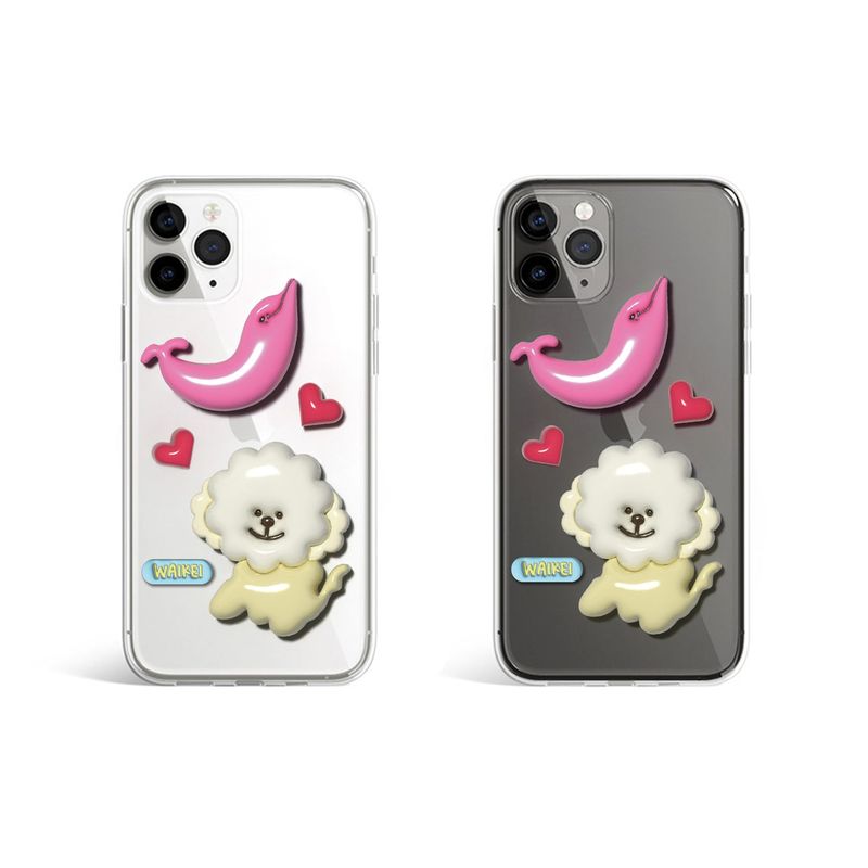 Jelly phone case 3D puppydolphin