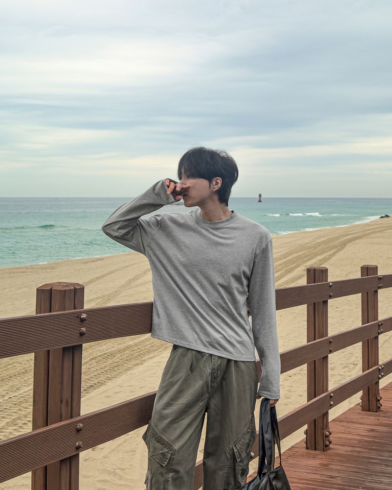 Pre Supima Cropped Long Sleeve