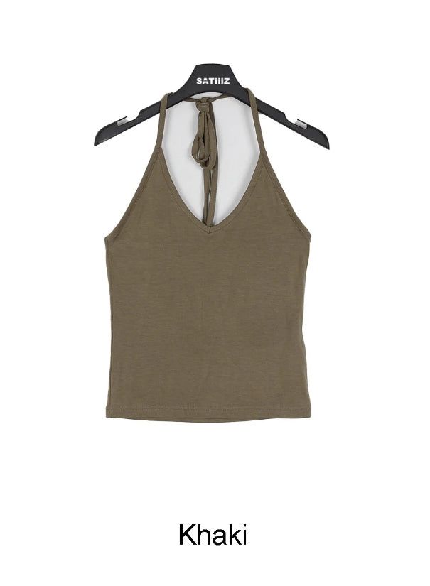 Firen V-neck halter sleeveless top