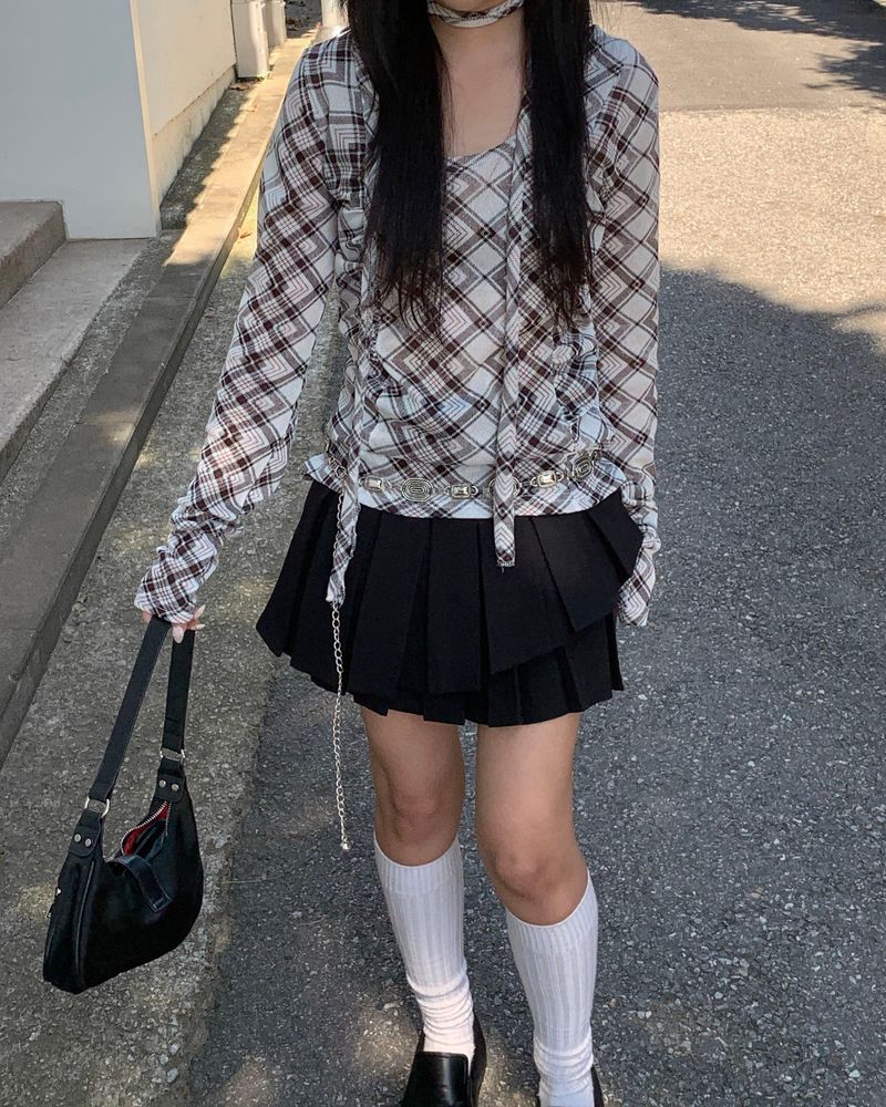プリーツアンバランススカート