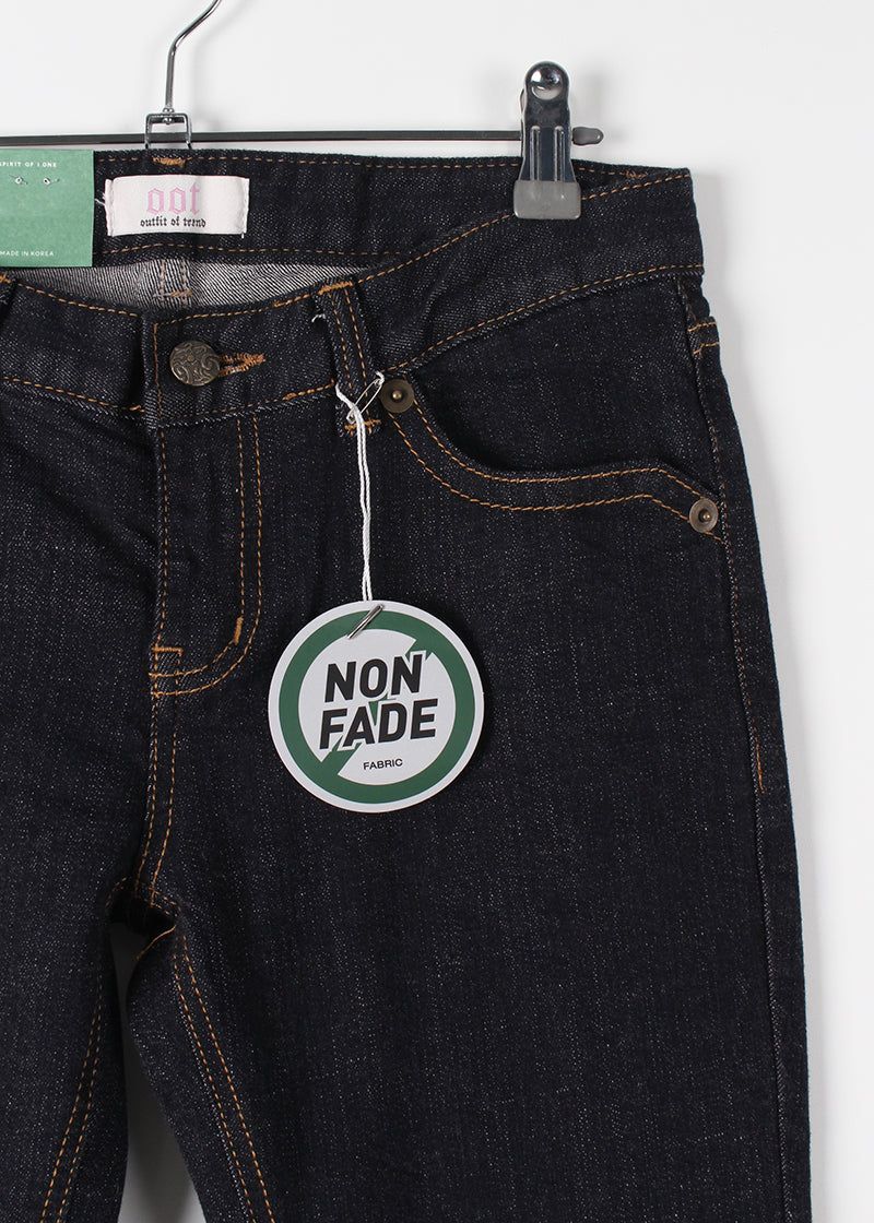 DEEP SLIM BOOTS CUT DENIM