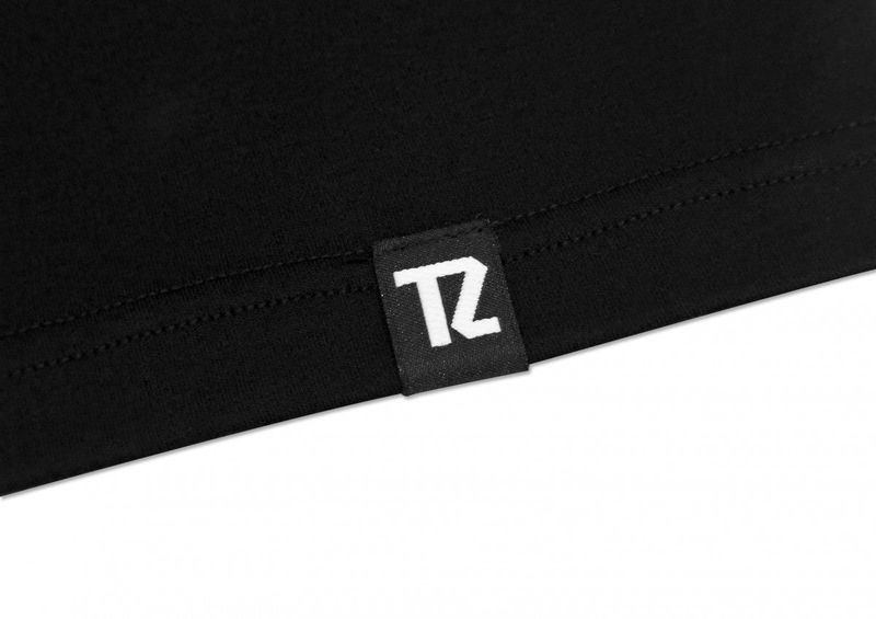 TZ NECKLINE SIGNATURE OVERSIZED TEE - BLACK