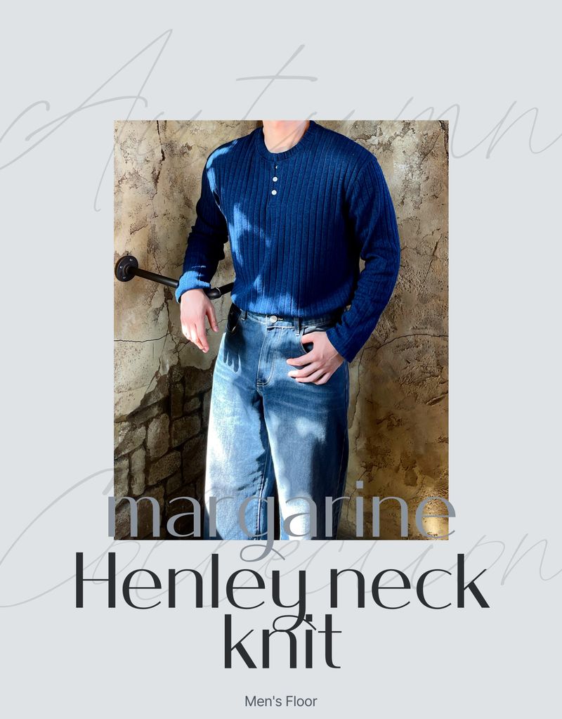 Mensfloor（メンズフロア）の「Margarine ribbed henry neck knitwear（Tops）」