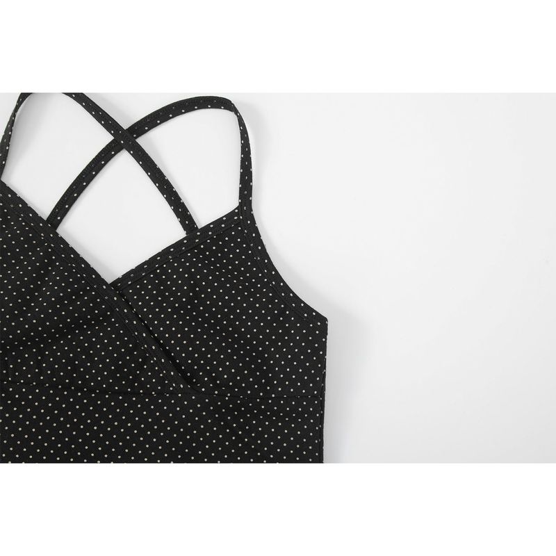 DOT CAMISOLE-BLACK