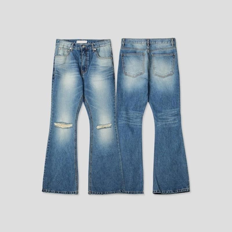 ASCLO Knee Des Bootcut Denim Pants