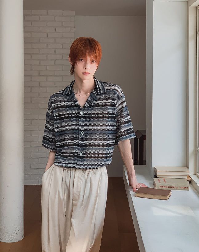 2PLAN（ツープラン）の「Koani Mix Crochet Short Sleeve Cardigan（Tops）」