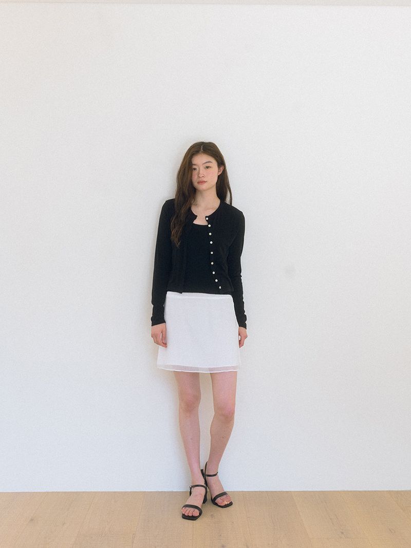 Double Check Mini Skirt - Ivory