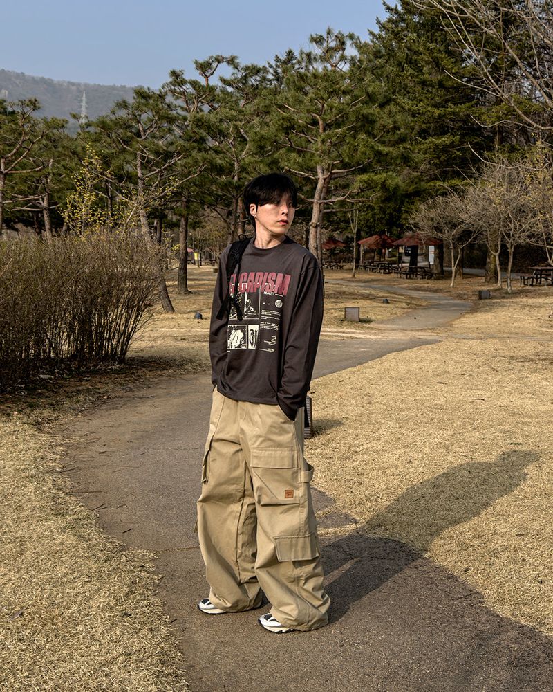 Utility Patch Wide Cargo Pants