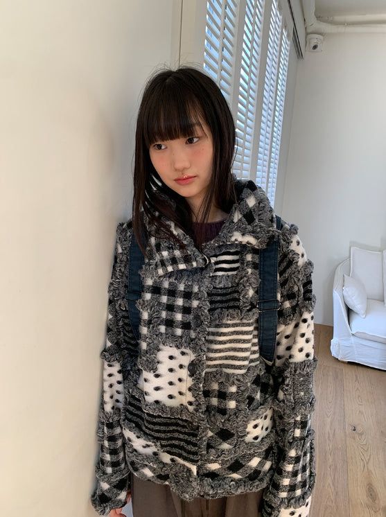 BAON（バオン）の「Pitanne Dot Patch Knit Cardigan Jacket（Jackets/Outerwear）」