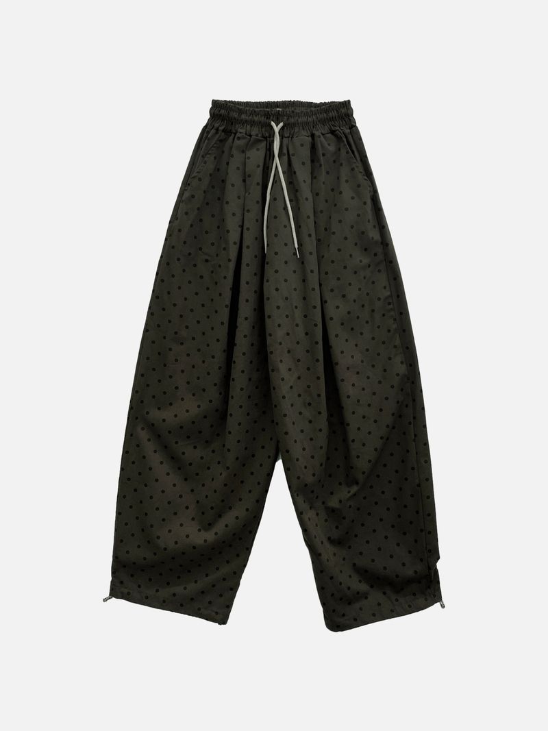 Polka Dot Wide Balloon Pants (2c)