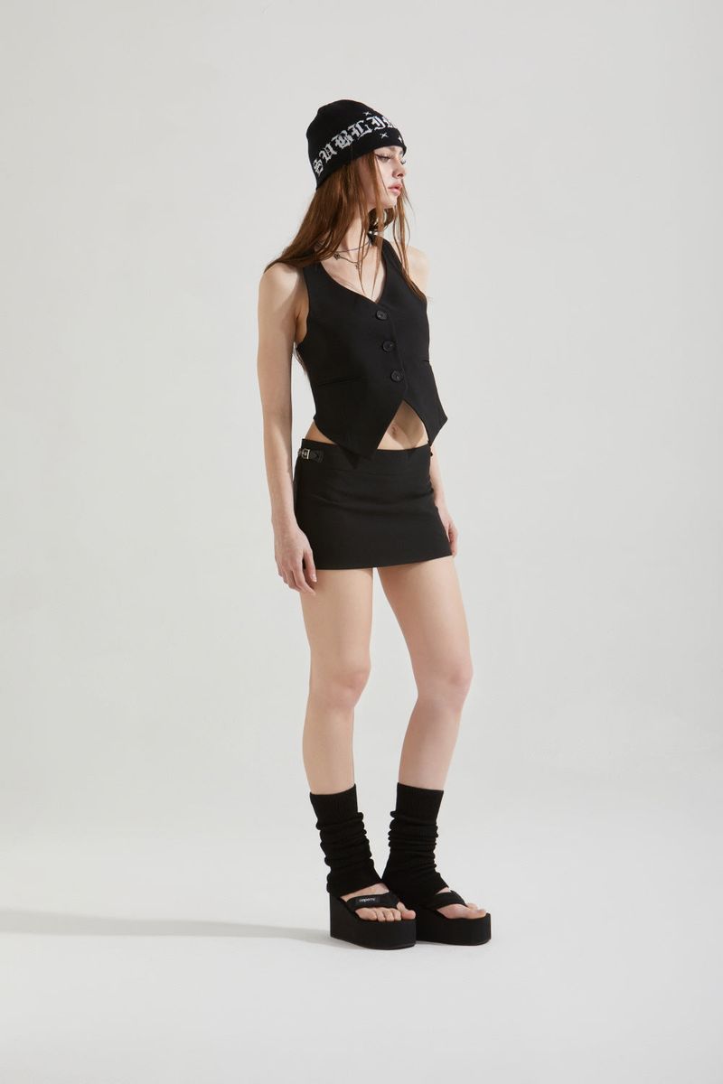 STRAP MINI SKIRT