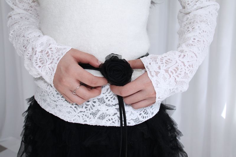 Rose Chiffon Strap Belt