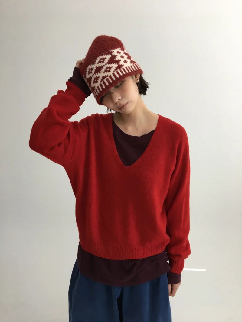 Pattah Nordic Knit Hat (4color)
