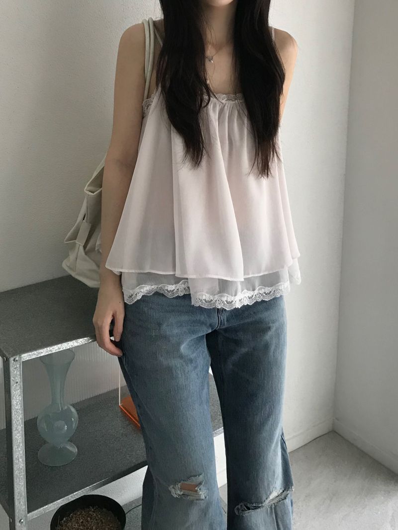 Perrier Frill Top (3 colors)