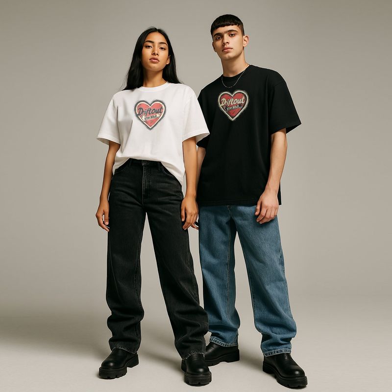 driftout(ドリフトアウト)の「Double LayerHeart T-Shirt (3color)(Tops)」