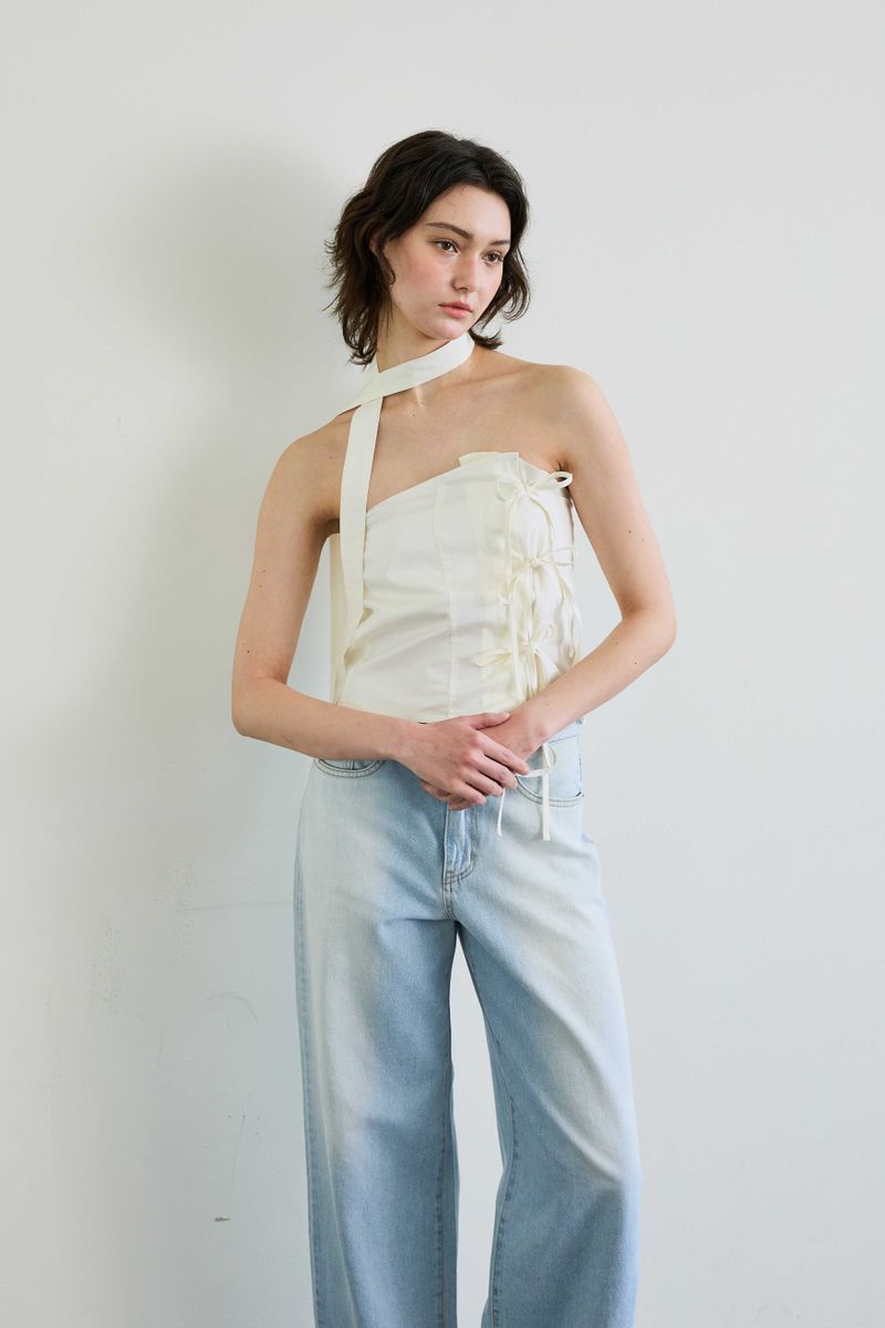 ELFIN SCARF TOP / BEIGE