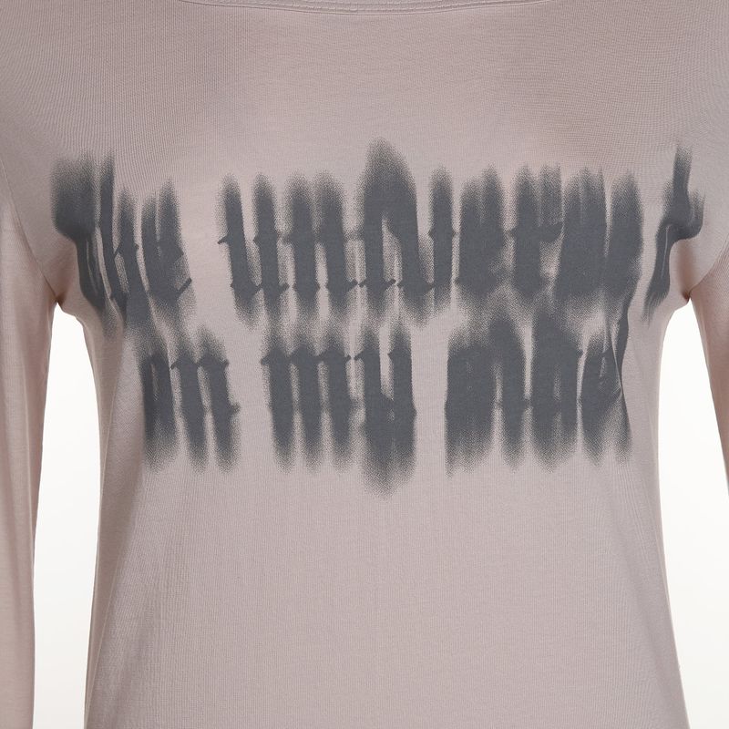 Airy Long Sleeve Tee – Dark Whisper [BEIGE]