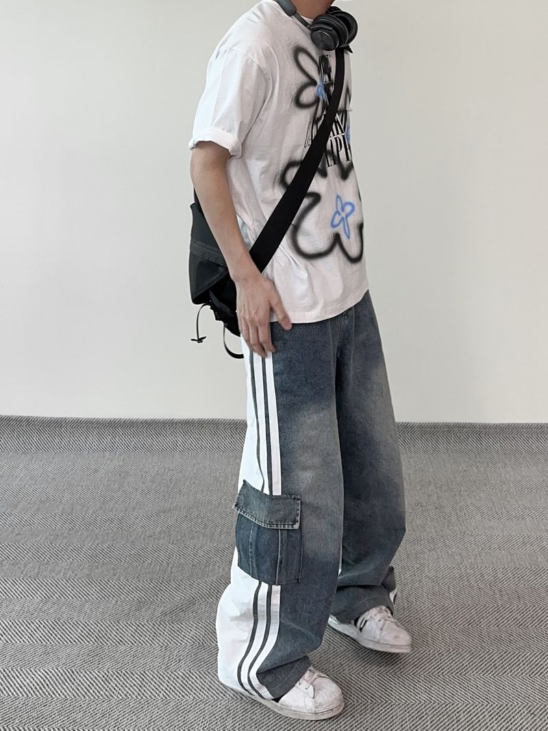 Our Mix Cargo Pants (Denim&Nylon)