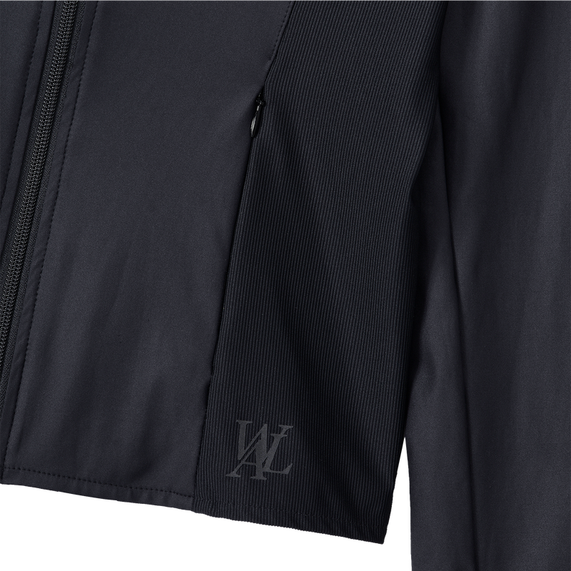 Slim Nylon Fingerhole Zip-up - BLACK