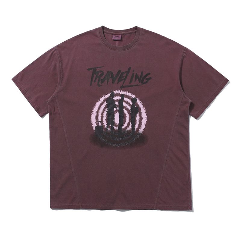 SEARCH410(サーチ410)の「TRAVELING PIGMENT T-SHIRT MAGENTA(Tops)」