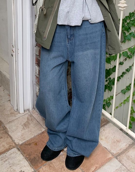 Beart Basic Wide Denim Pants