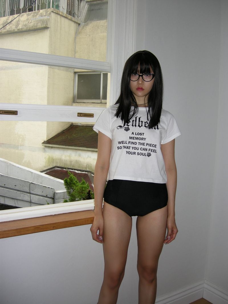 [MADE] ROSE LOGO CROPPED TEE IVORY  