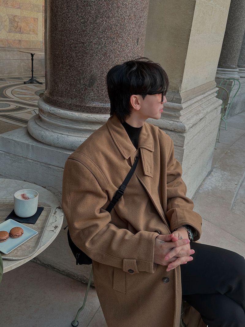 3 TAP Melton Essential Wool Coat (2color)