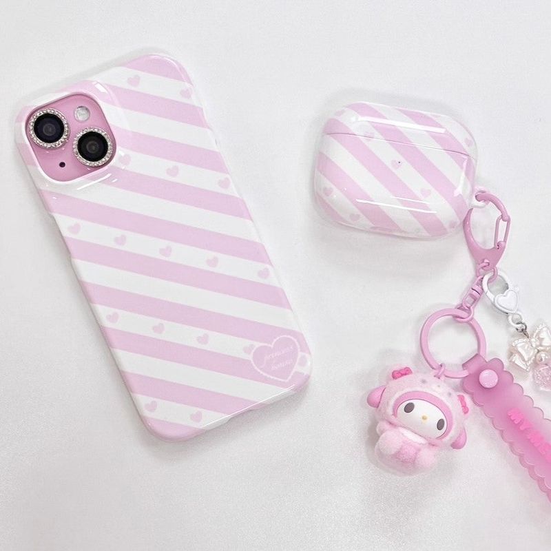 Candy stripe phone case - hard 