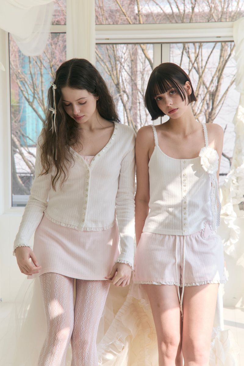 Sweet Dreams Button Mini Dress (Pink)