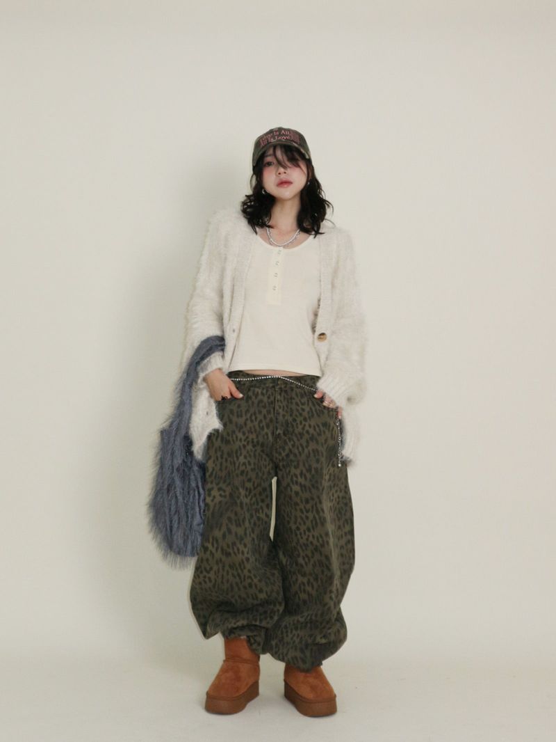 Featheryan Rouge Long Angora Cardigan