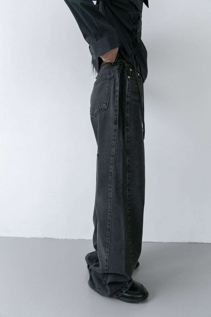 side flit pocket denim pants(2colors)