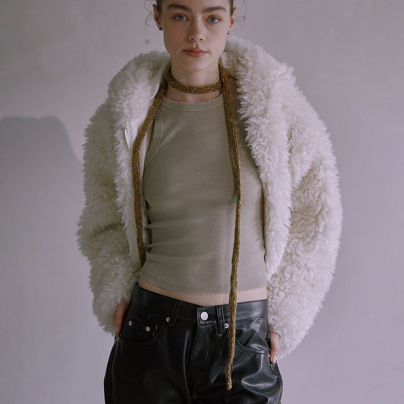 Skinny Knit Scarf (Brown)