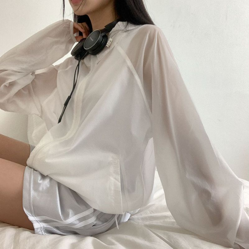 [BELLIDE MADE] scene food see-through windbreaker