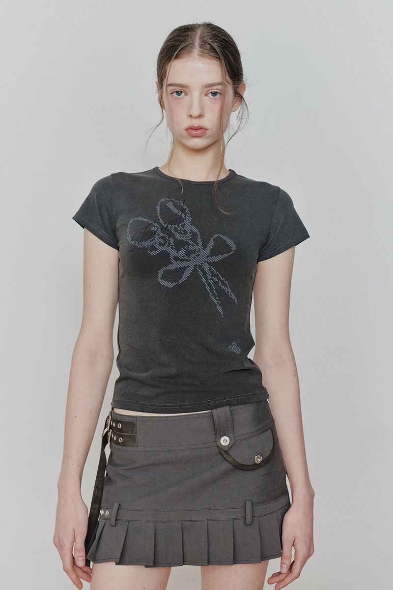 RUE BELTED MINI SKIRT khaki