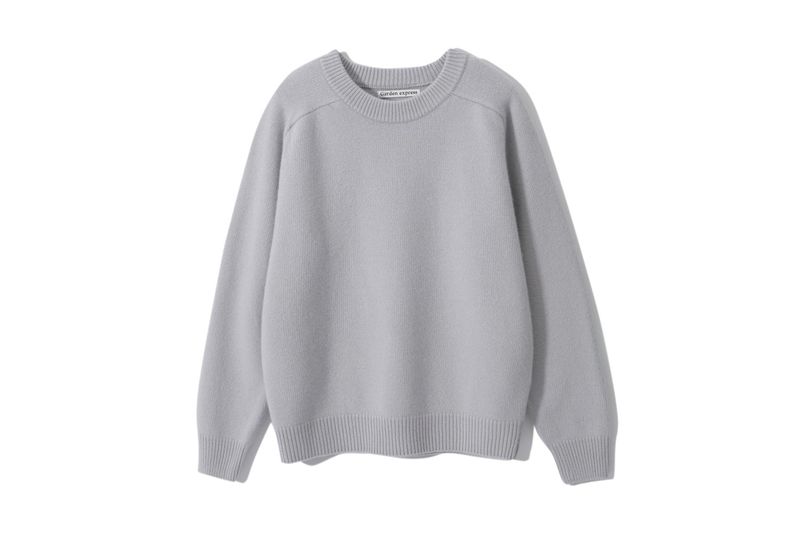 CREWNECK WOOL SWEATER (greyish blue)