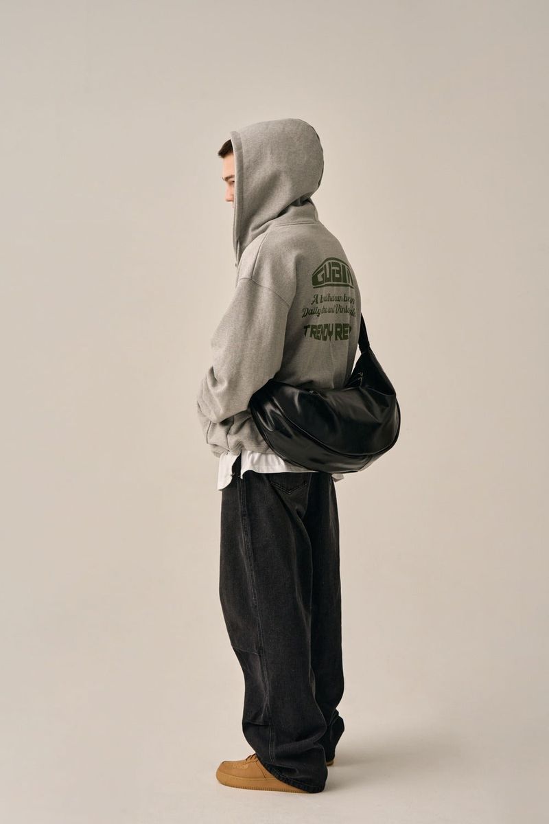 BOTTOM LESS HOOD ZIP-UP - GRAY