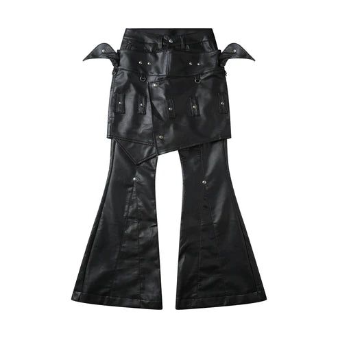 Cozy Worldwide（コージー ワールドワイド）の「"005 CHAOS DREAM" レザースカートパンツ（パンツ）」