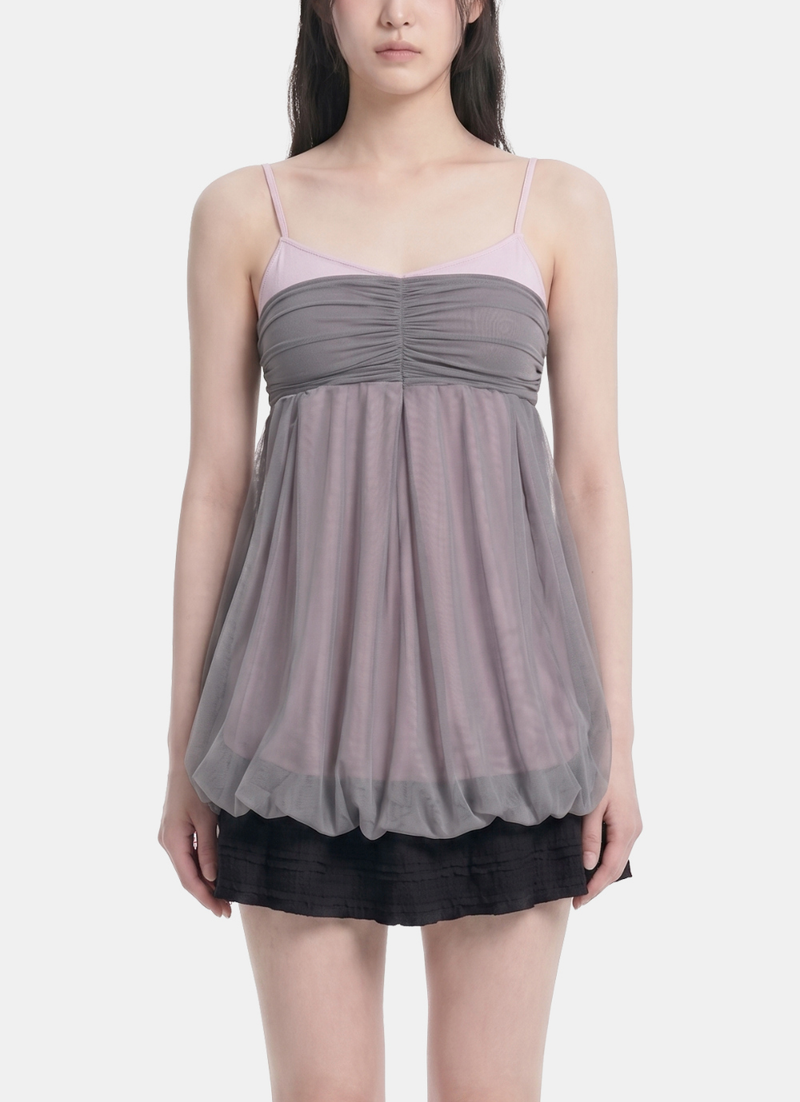 Neri Contrast Mesh Blouse