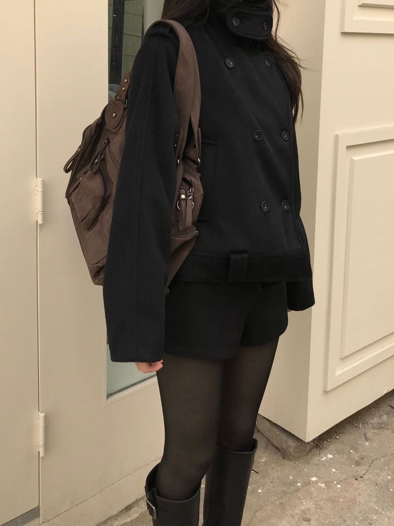 Mate High Neck Double Jacket (2 colors)