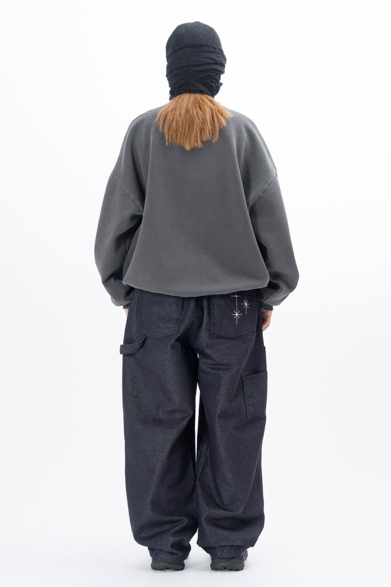Gelly Embroidery Cross Carpenter Pants