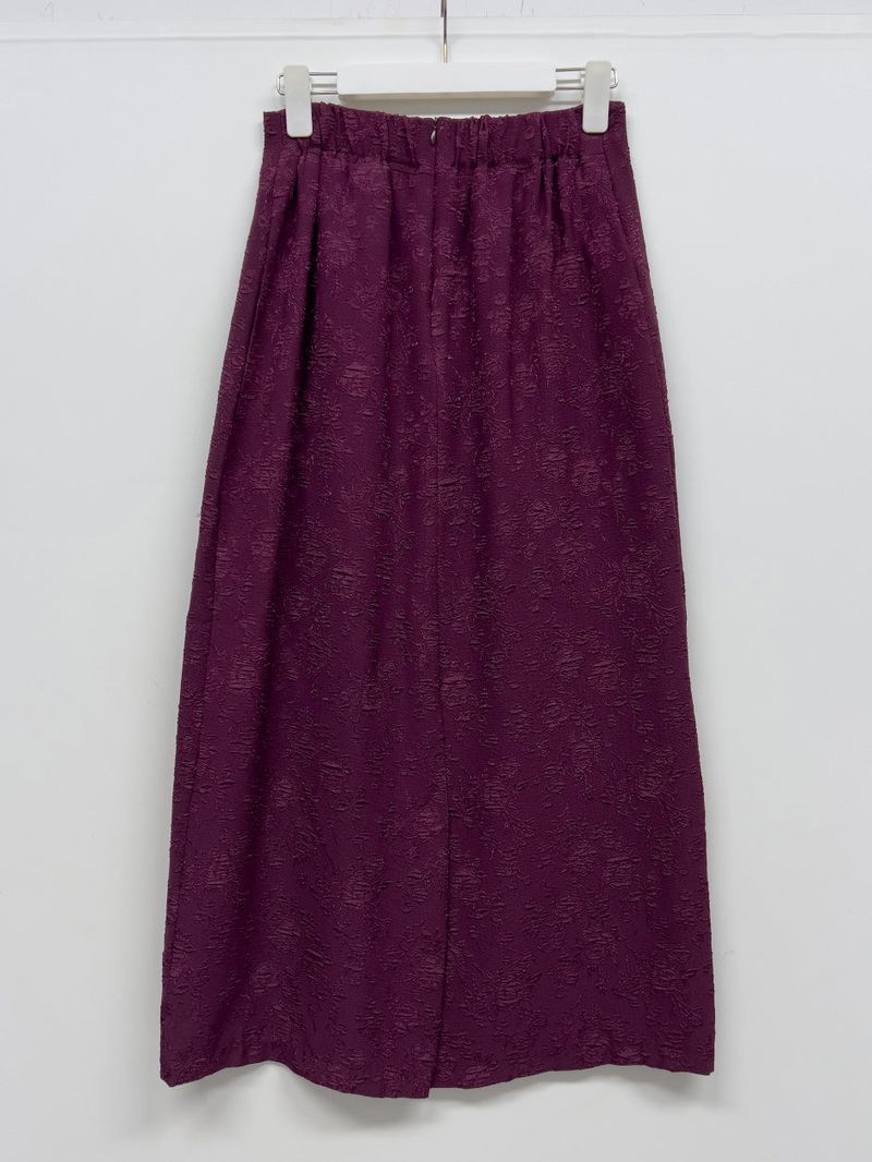 Jacquard flower long skirt
