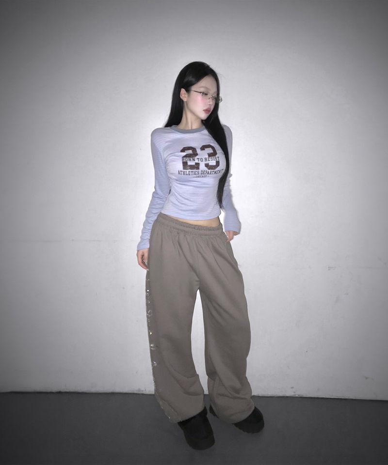 shirring number tee (4colors)